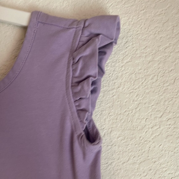 Hanna Andersson Peaceful Purple Super Soft Ruffle Skater Dress size 5 - Picture 4 of 7
